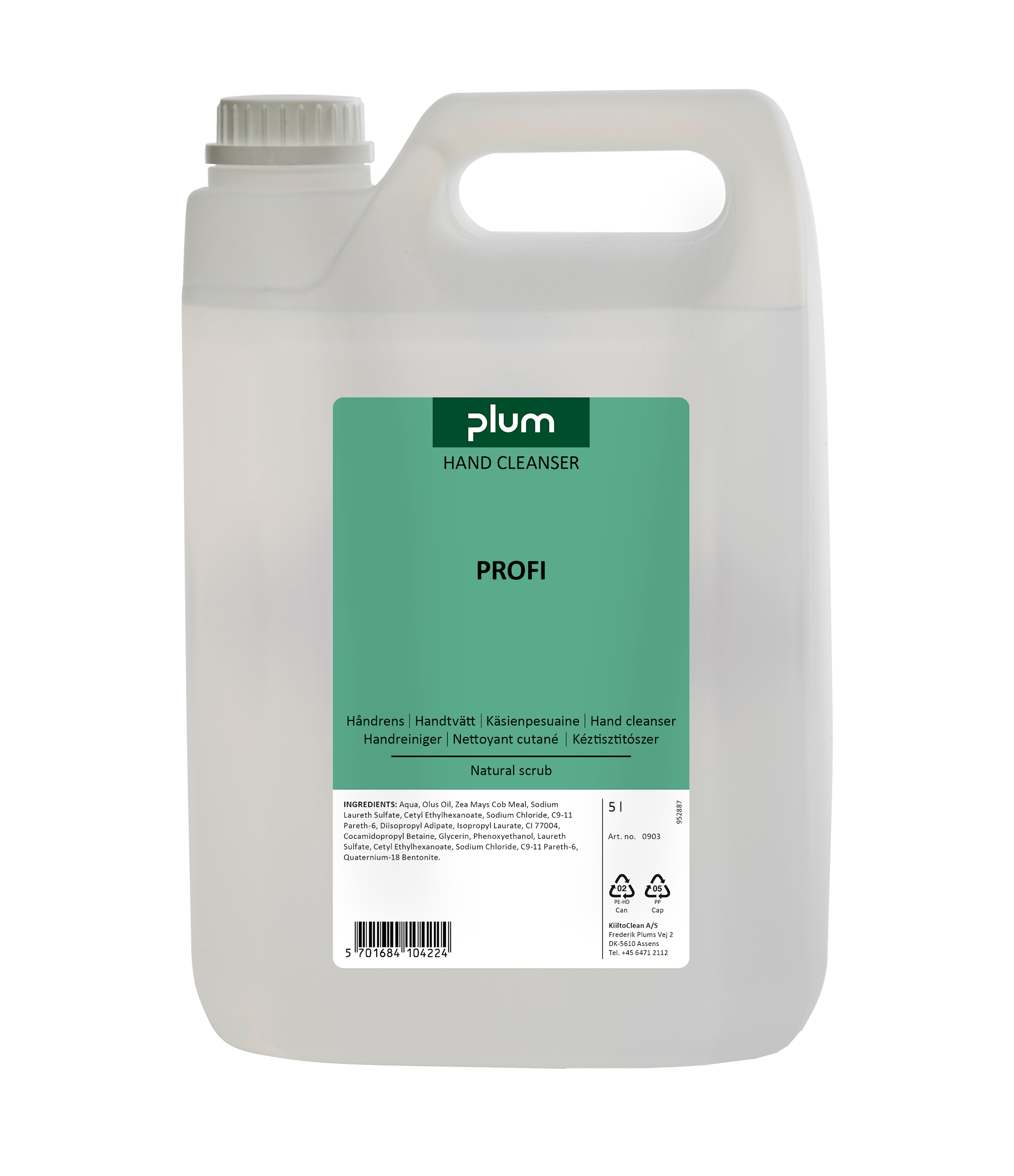 Plum Käsienpuhdistusaine Plum Profi 5,0 l kanisteri sis. pumpun