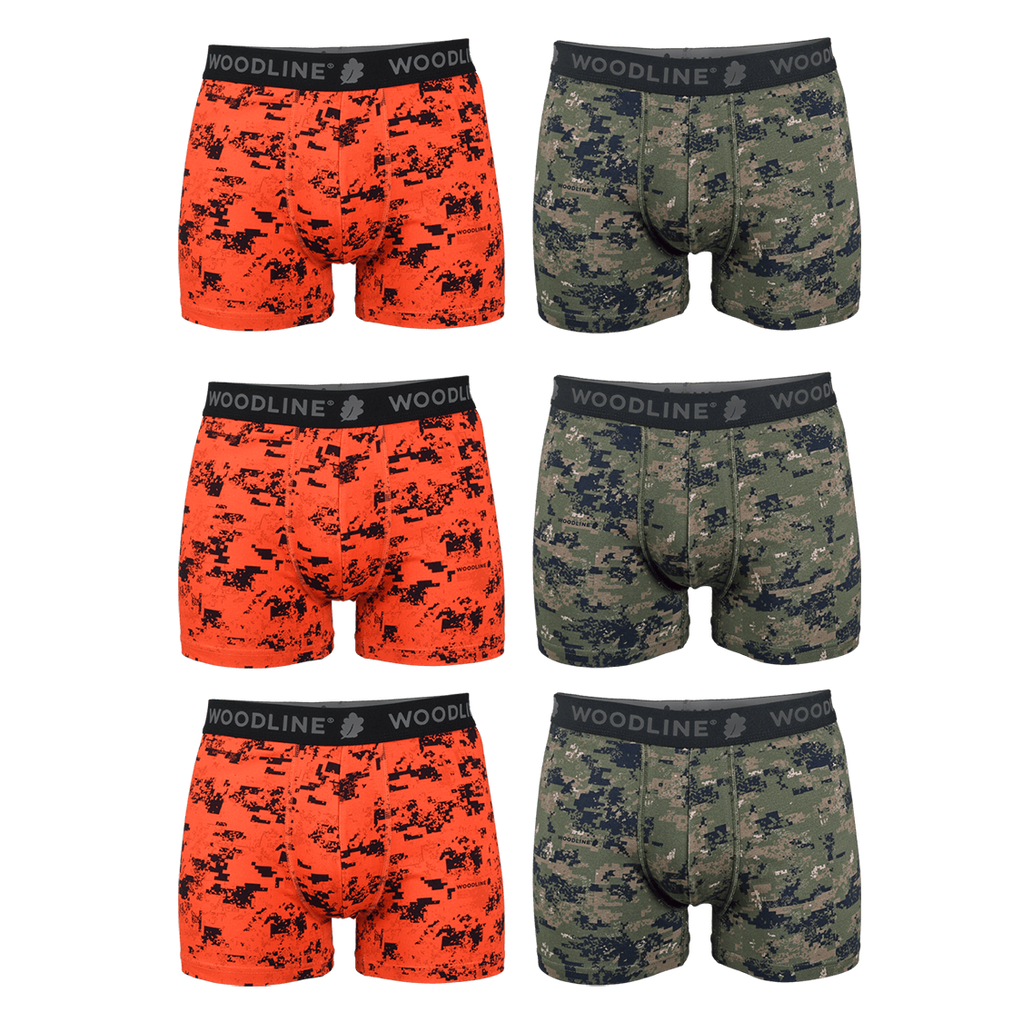 Woodline boxershorts Camo, 6-pakning
