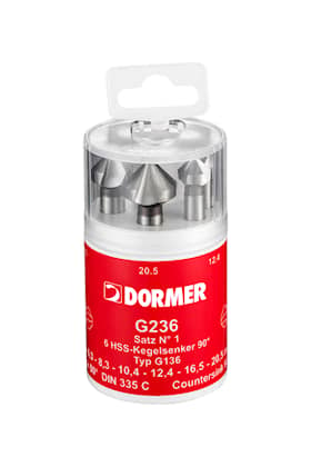 Dormer G236 1mm Forsenker Sett 1-pakke