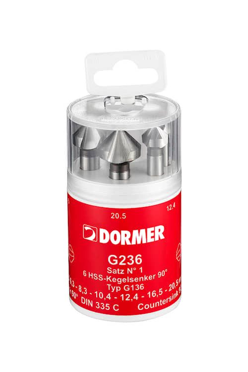 Dormer G236 1mm Forsænkere i Saet 1-pak