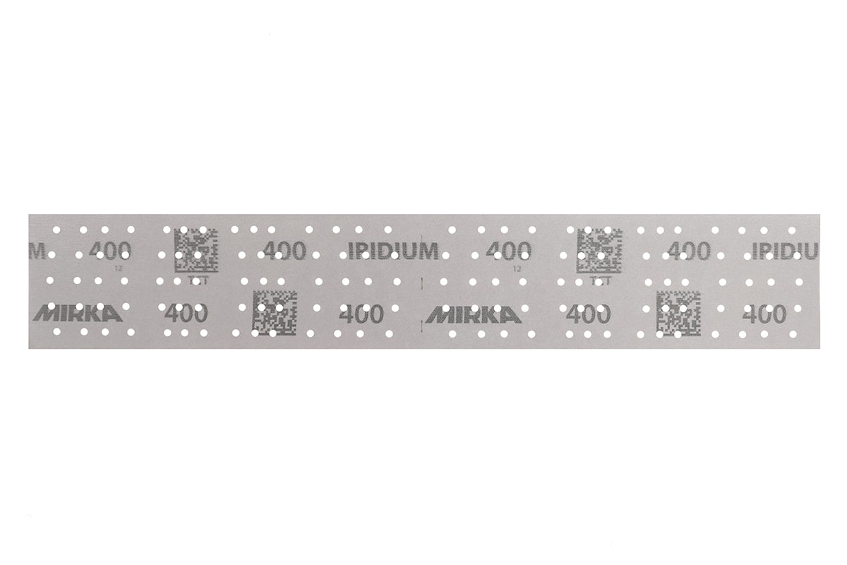 Mirka Slipepapir Iridium 70x400 mm Grip 140H Perf 400 Grå 100-pakning