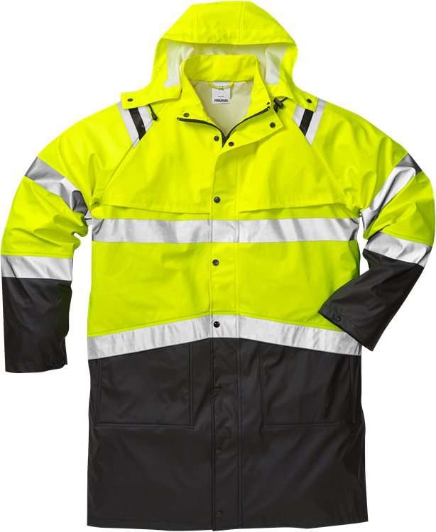 Fristads Regnrock 4634 RS, Klass 3 Varsel Gul/Svart XL