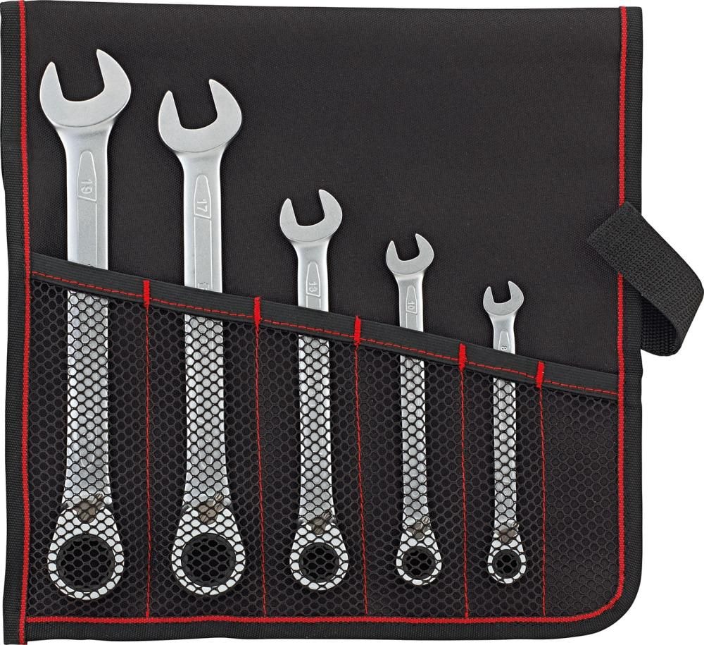 Format Rengasräikkäavainsarja 8–19 mm, 15° kulma, 5 osaa