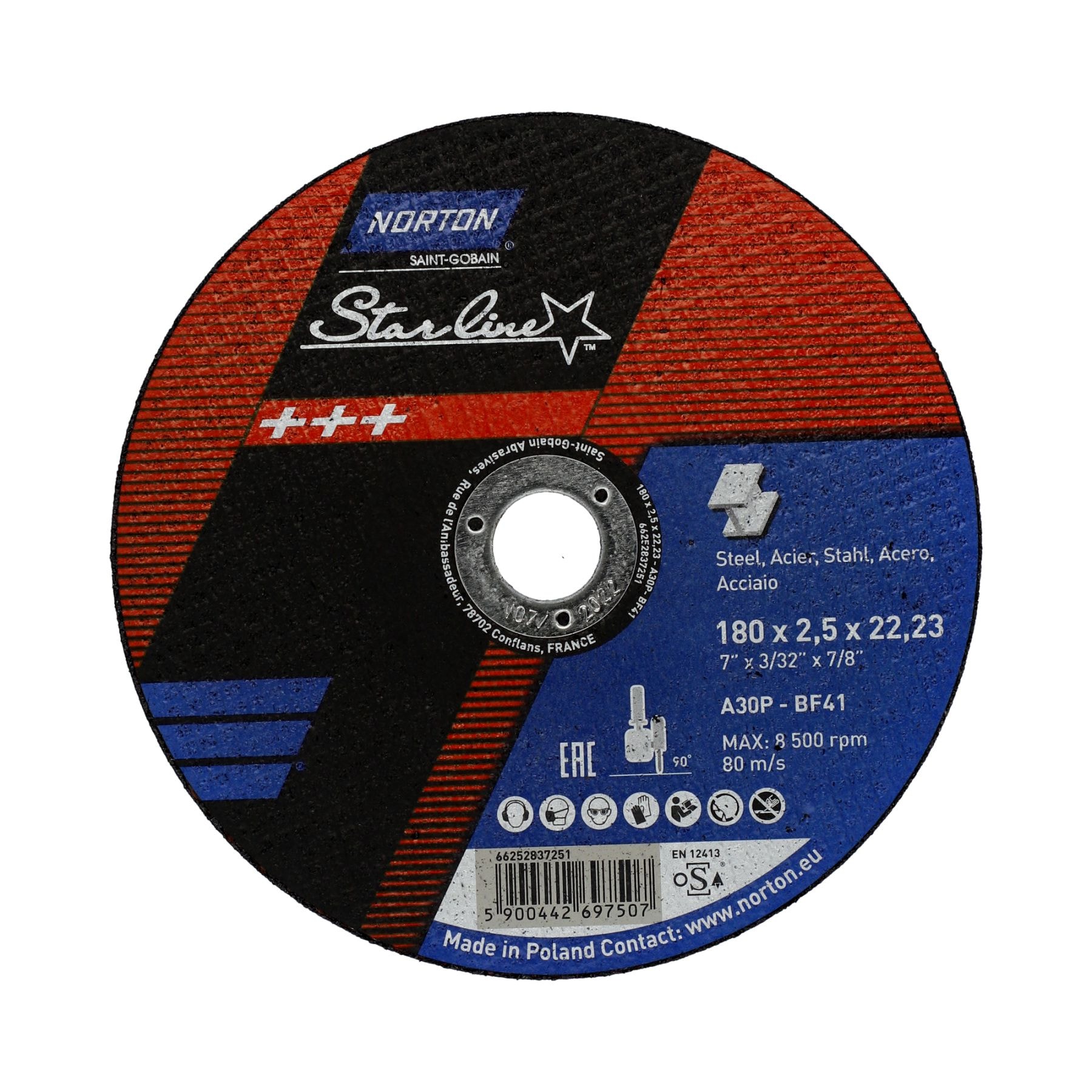 Norton Kapskiva för metall Starline A30P Typ 41