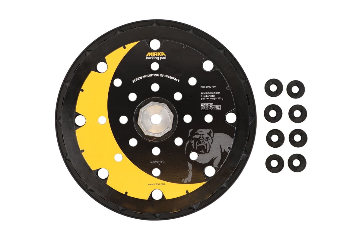 Mirka støtteskive 225mm 25H Grip for LEROS + 8 skruer