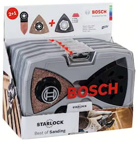 Bosch Starlock-hiontasarja AVZ 93 G; AVZ 90 RT6; AVZ 32 RT4; Wood & Paint -hiomapaperi (3x)
