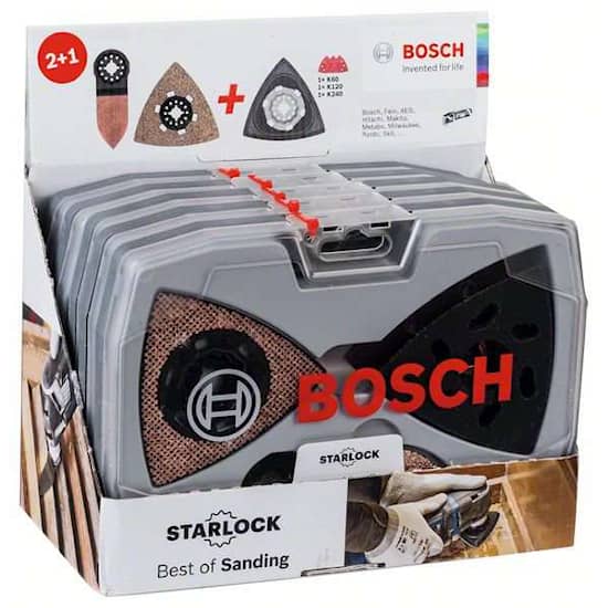 Bosch Starlock-hiontasarja AVZ 93 G; AVZ 90 RT6; AVZ 32 RT4; Wood & Paint -hiomapaperi (3x)