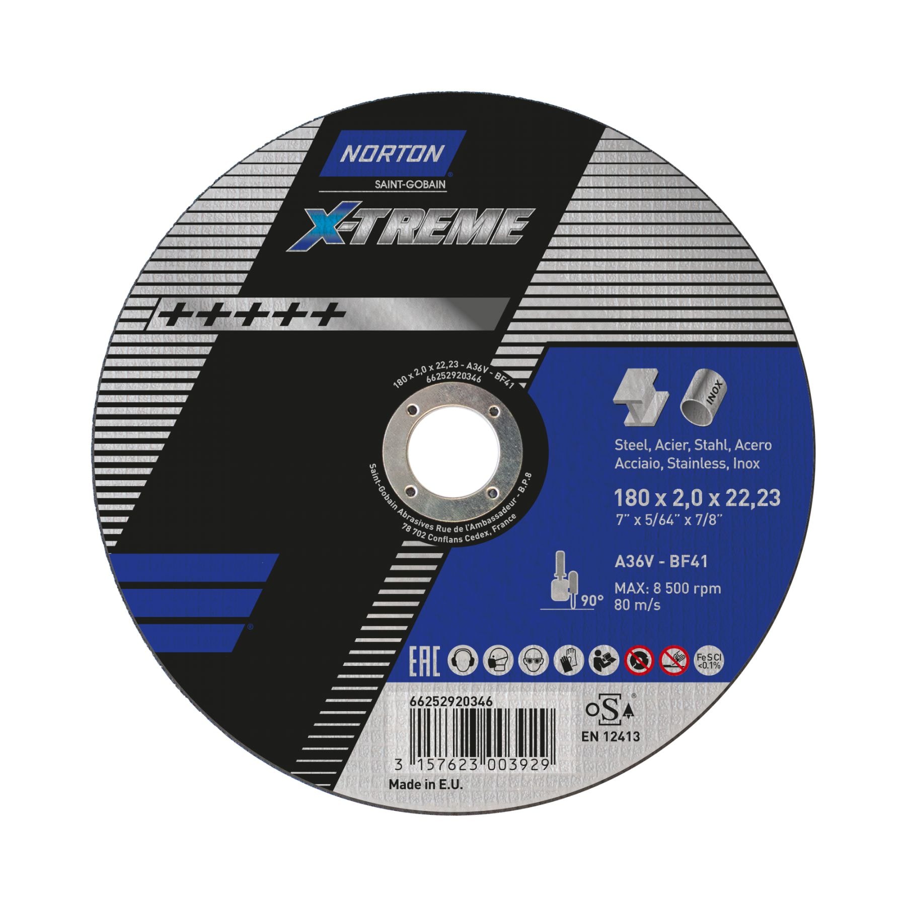 Norton Kappeskive for metall X-Treme 230x2,0x22,23