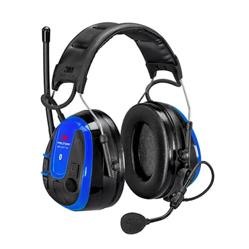 Peltor WS Alert XPI Hörselskydd med hjässbygel, blå, App, Bluetooth, MRX21A3WS6