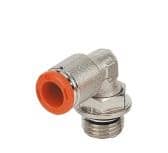 Metal Work Pneumatic Plug-in-kobling vinkelkompositt for 4x6 mm utvendig gjenge 1/8"
