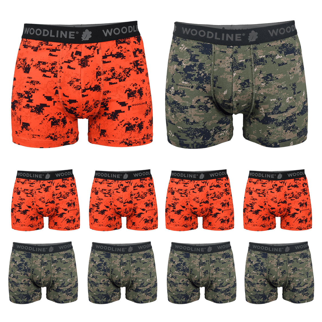 Woodline boxershorts Camo, 10-pakning