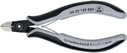 Knipex Precisions-Elektronikavbitare 7922125ESD 125mm, utan fasett, rundat huvud