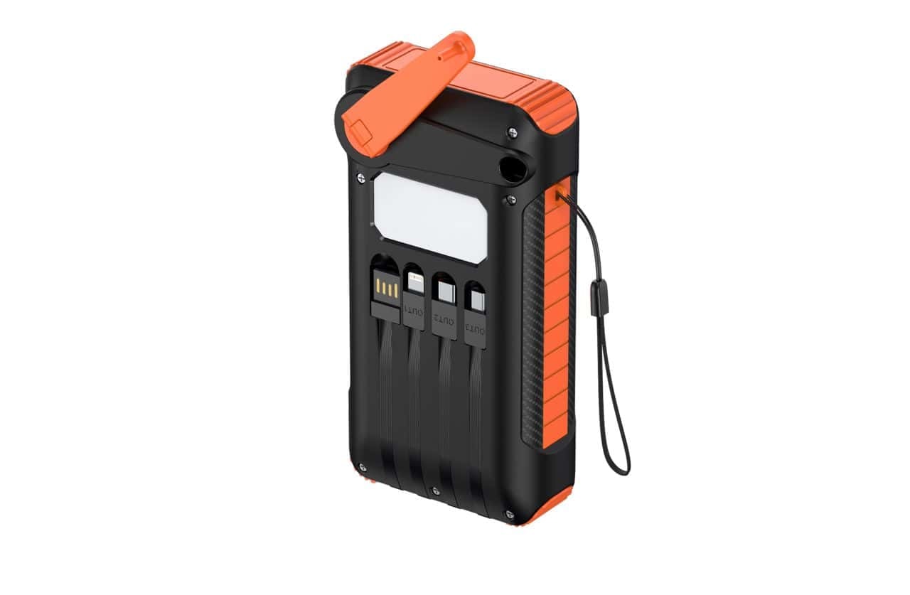 PowerTrend solcells-powerbank med vev, 10000 mAh