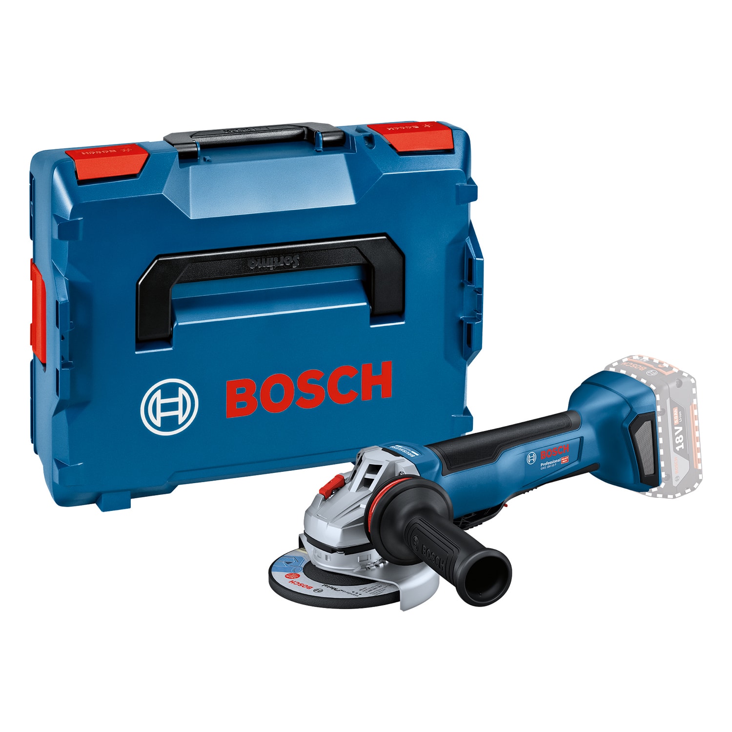 Bosch Vinkelslip GWS 18V-10 P med 2x5Ah batterier och laddare
