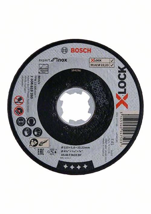 Bosch X-LOCK Expert for Inox, til lige snit