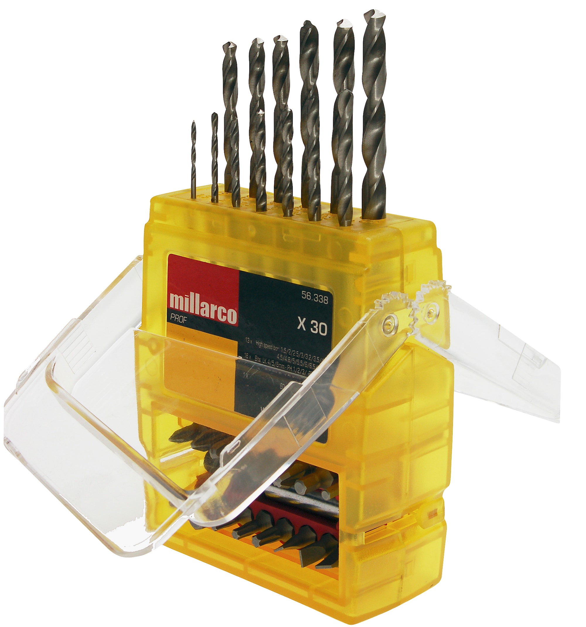 Millarco® HSS borrset med bits 30 delar