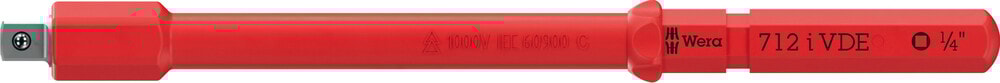Wera Kraftform Kompakt A VDE 712 i adapterklinga, isolerad, för 1/4"-hylsmejselinsatser