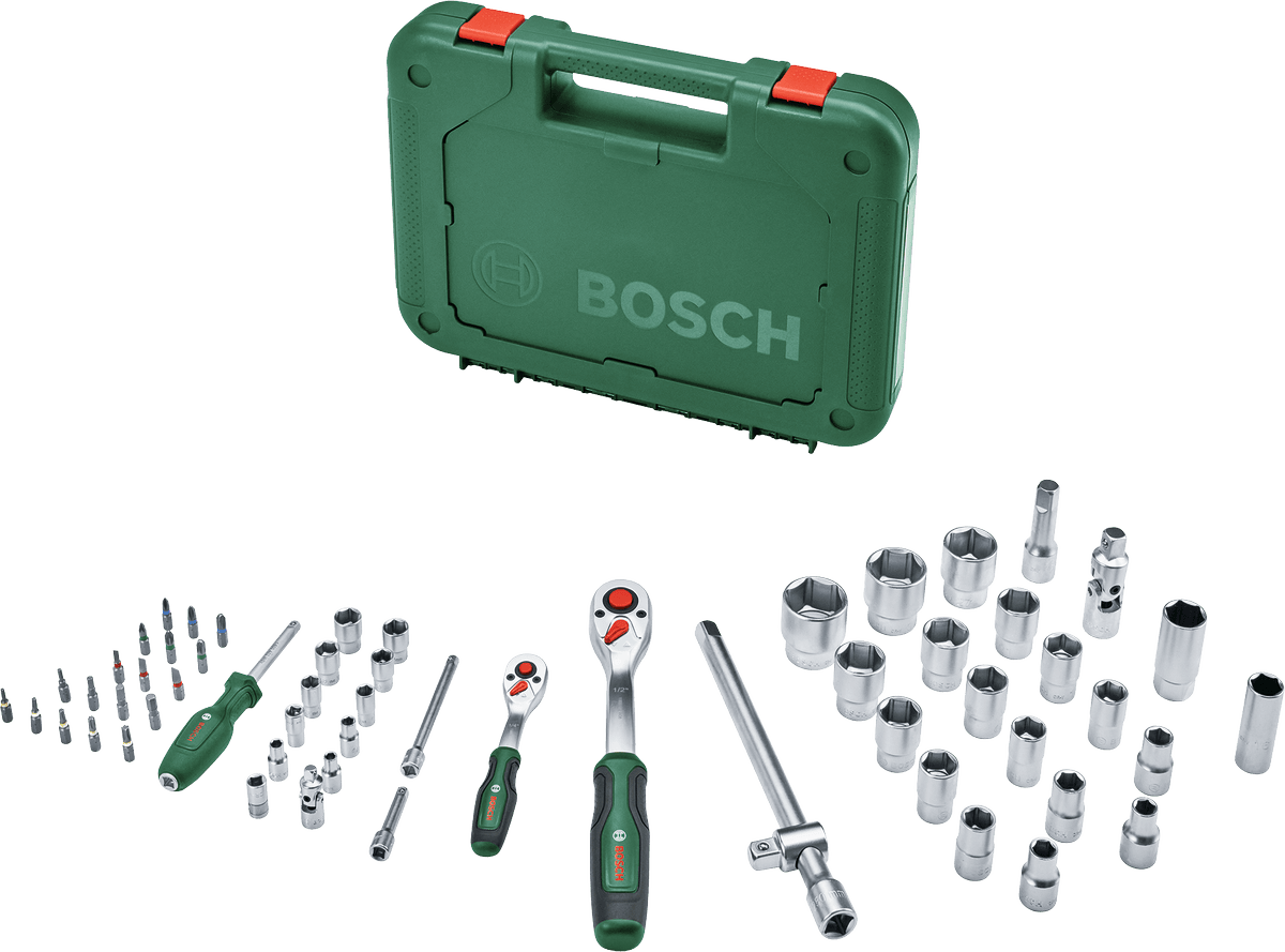 Bosch Hylsnyckelset 1/4 & 1/2 57 Delar