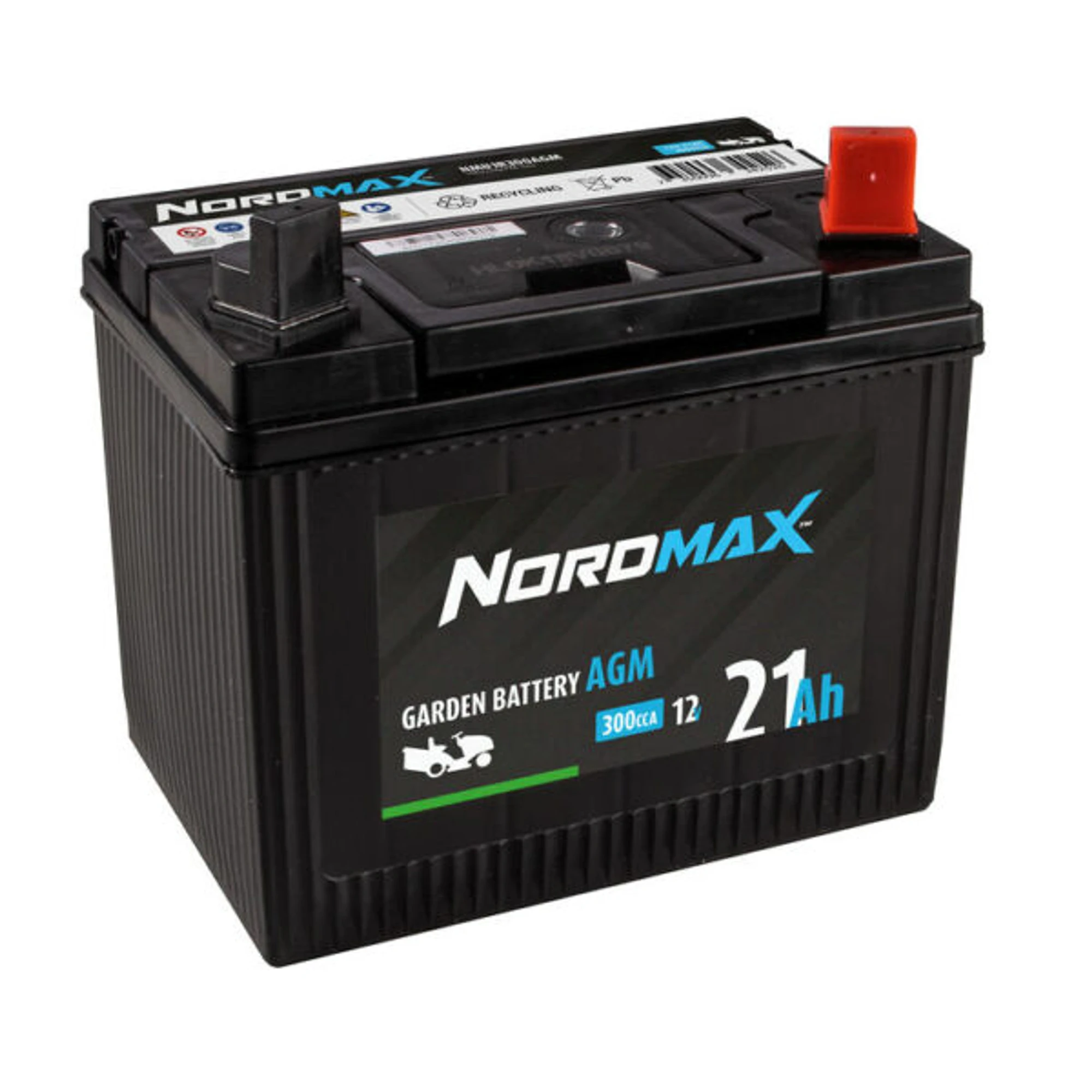 Nordmax 12V 21Ah AGM-batteri Höger