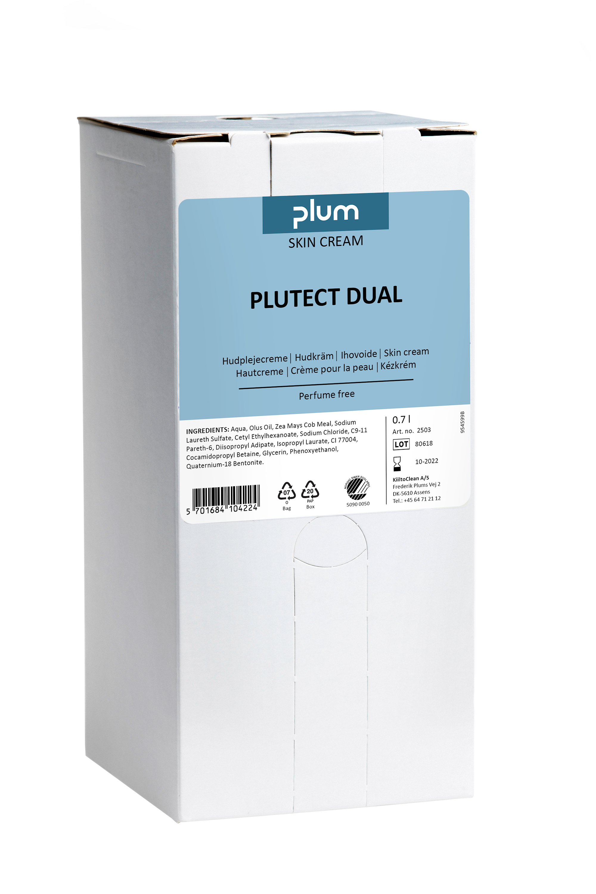 Plum Ihonhoitovoide Plum Plutect Dual 700 ml, Bag-in-Box