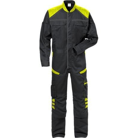 Fristads Kjeledress 8555 STFP Svart/gul 3XL
