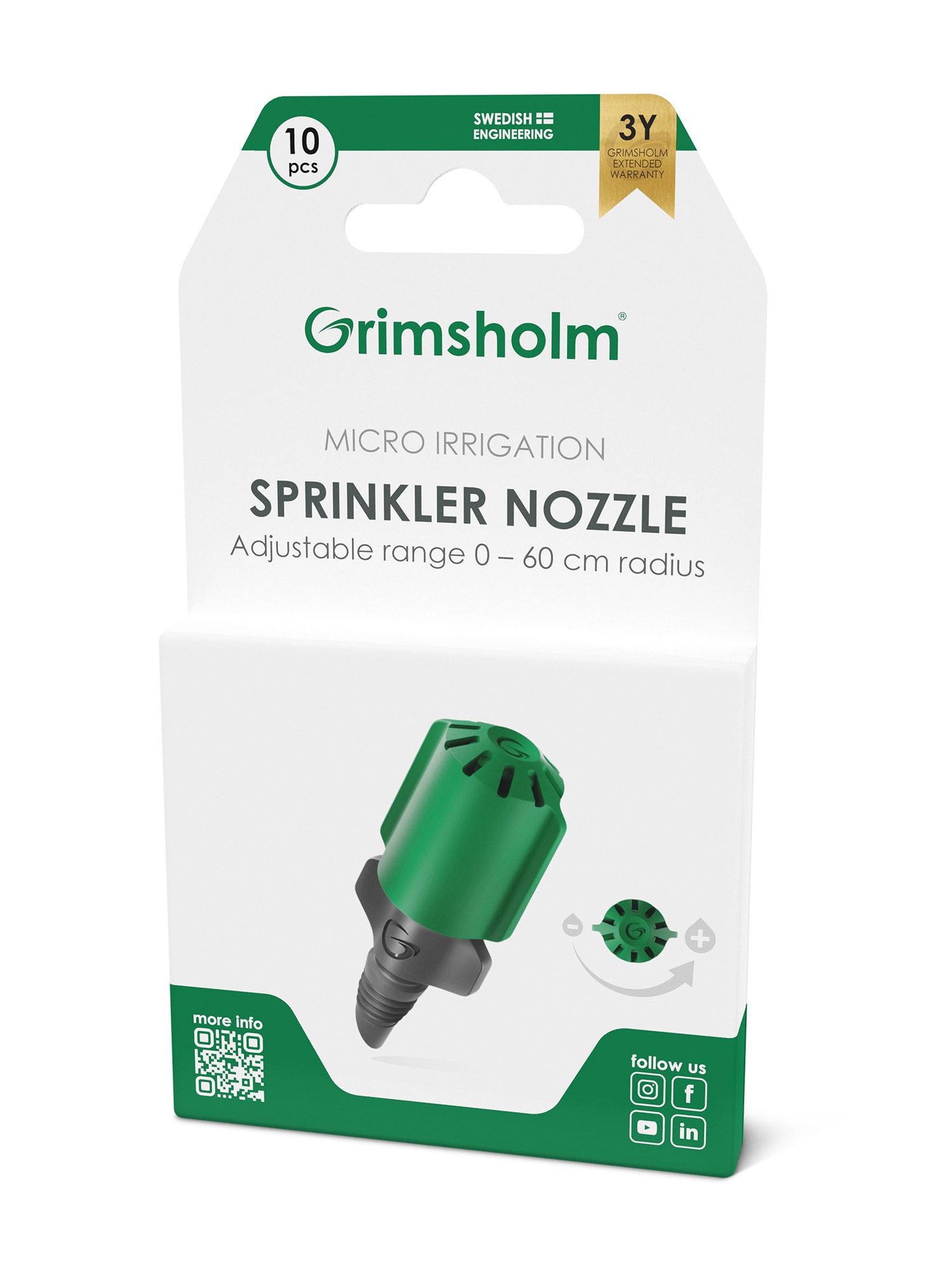 Grimsholm Sprinkler-munstycke 360° -