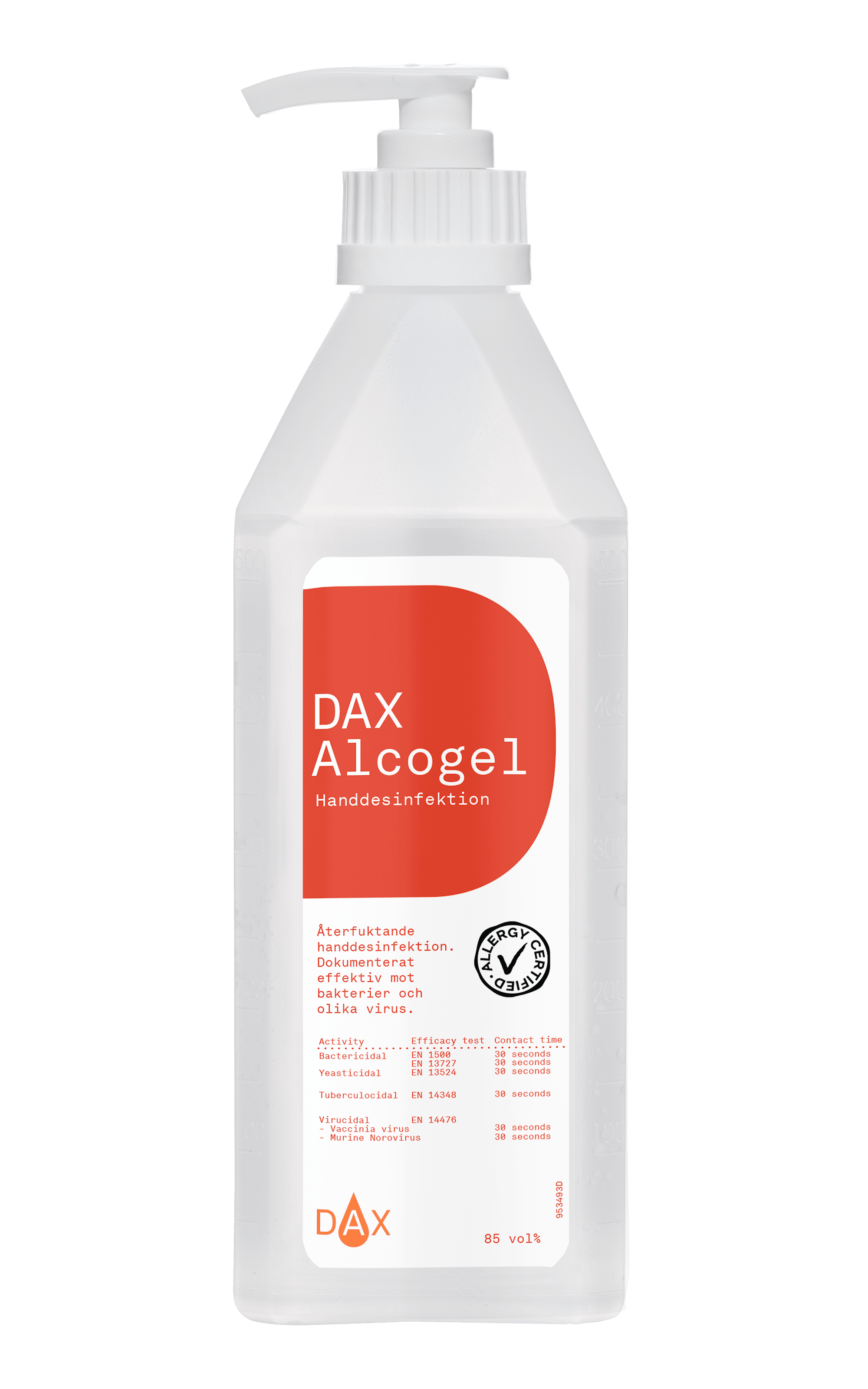 DAX Alcogel Handdesinfektion, 600 ml