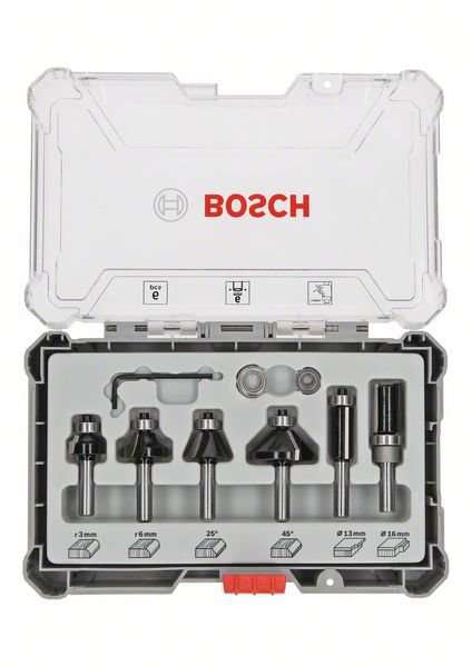 Bosch Jyrsinteräsarja HM reuna- ja profiili, 6 mm, 6-os.