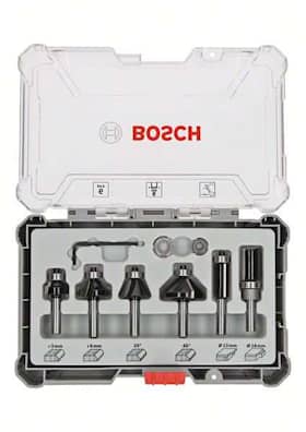 Bosch Frässtålset HM Kant- & profilfräsar 6mm 6 delar