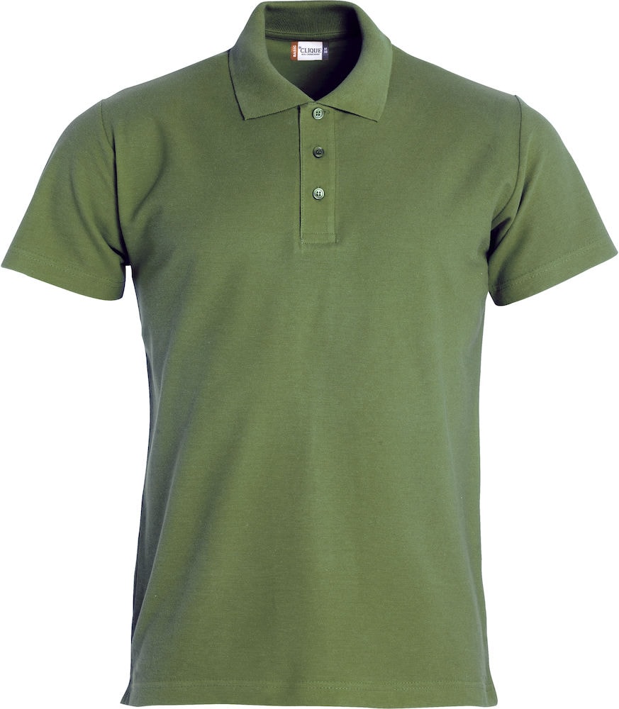 Clique Poloskjorte Basic Herre Militærgrønn 2XL