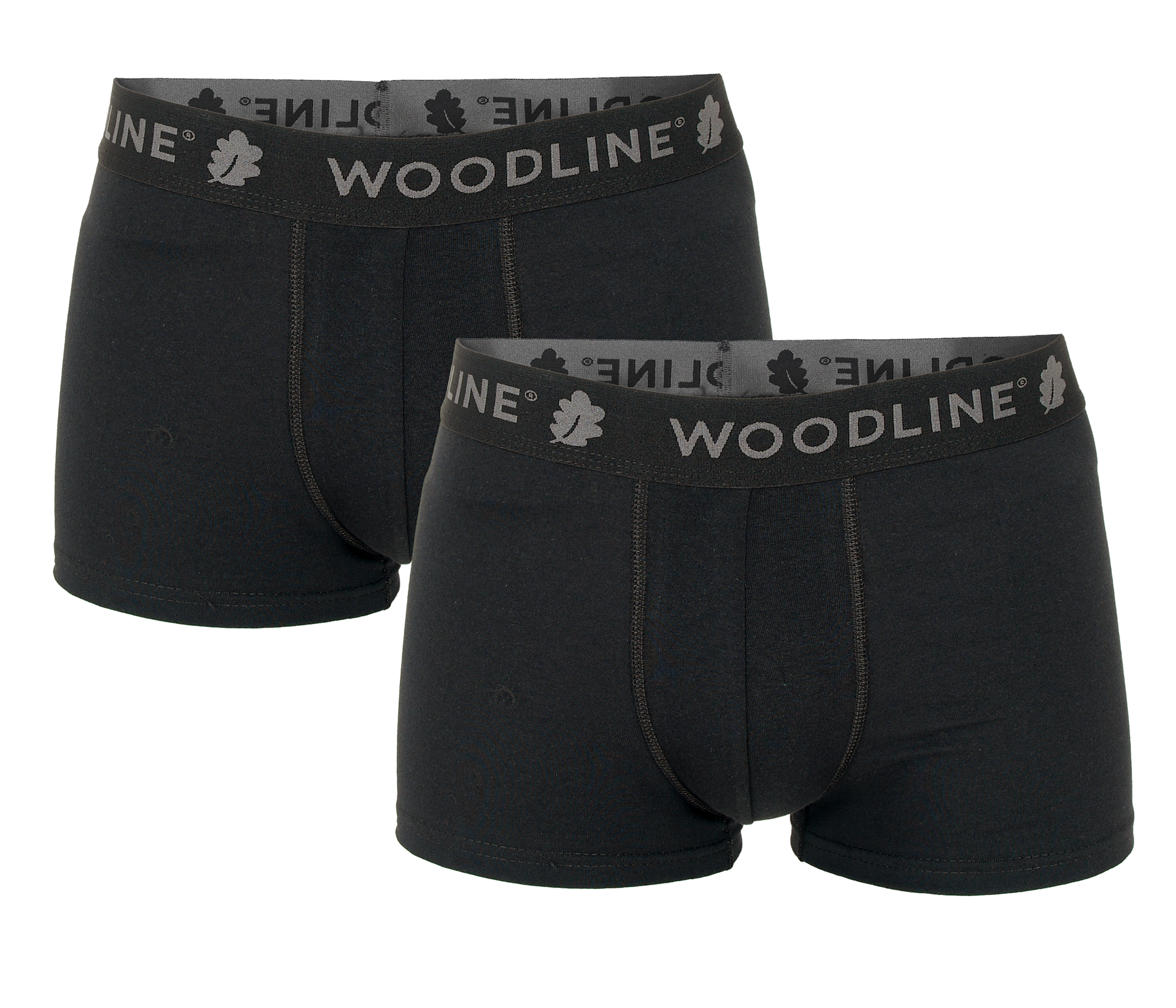 Woodline Boxer Undertøy Svart 2-pak
