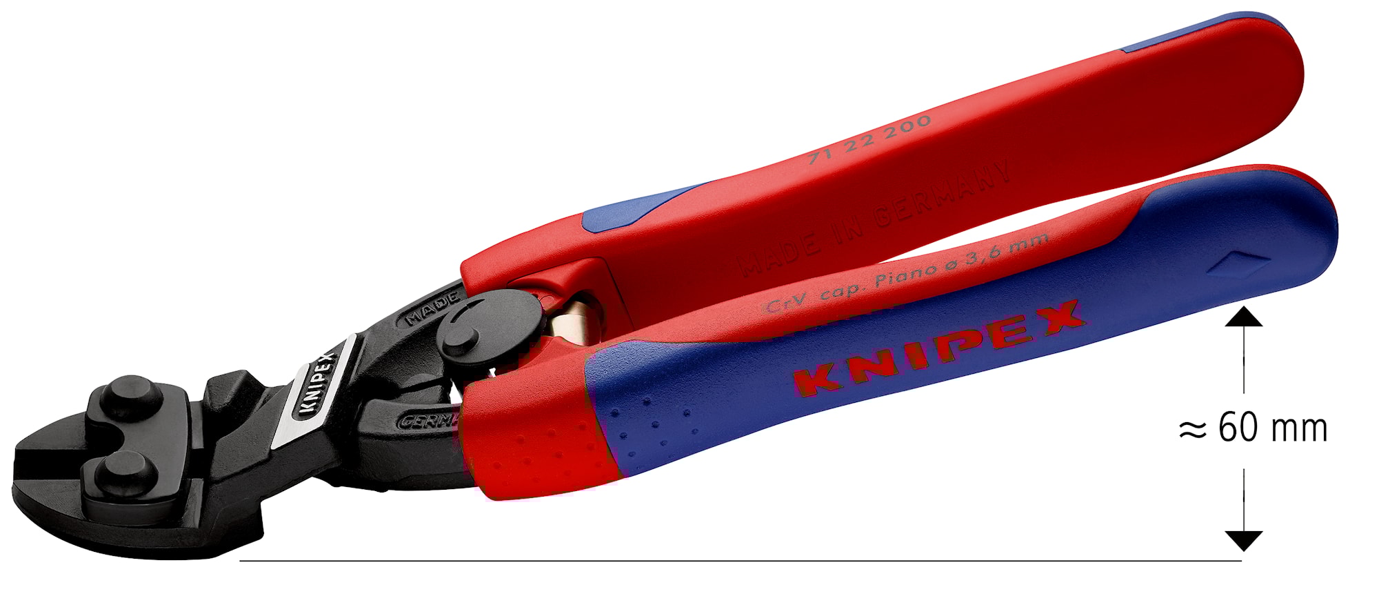 Knipex Kraftavbitare CoBolt, vinklad, fjäder