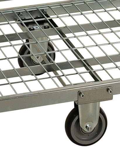 Keskiasennetut pyörät KM300-MHB, Moduuli 300, 125 mm, 2 kääntyvää + 2 kiinteää, harmaa