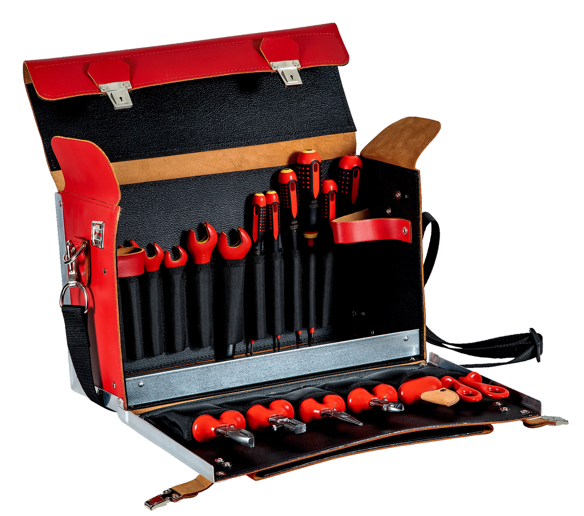 Bahco værktøjssæt 3045V-2 isoleret 19 dele, i isoleret læderetui