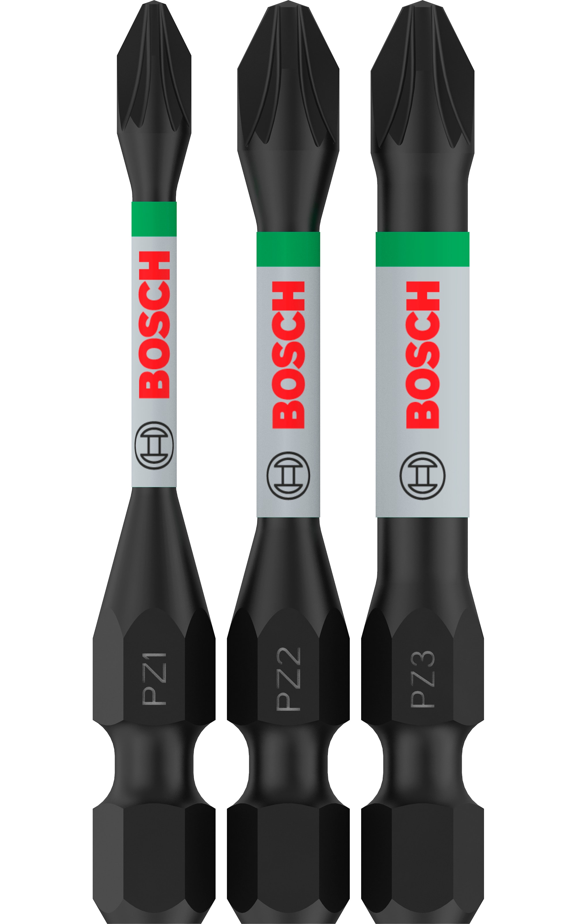 Bosch Bitsset Impact Pz1/2/3 55mm 3 Delar