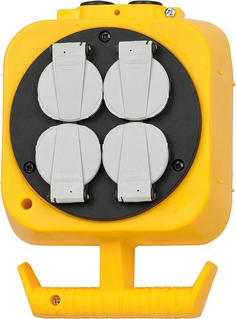 Brennenstuhl energisentral, stikkontakt 4x230V, 2 trykklufttilkoblinger, 5M kabel, 6/12mm, IP44