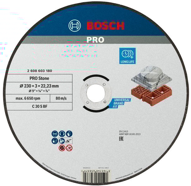 Bosch Kapskiva Sten 230X3mm Std