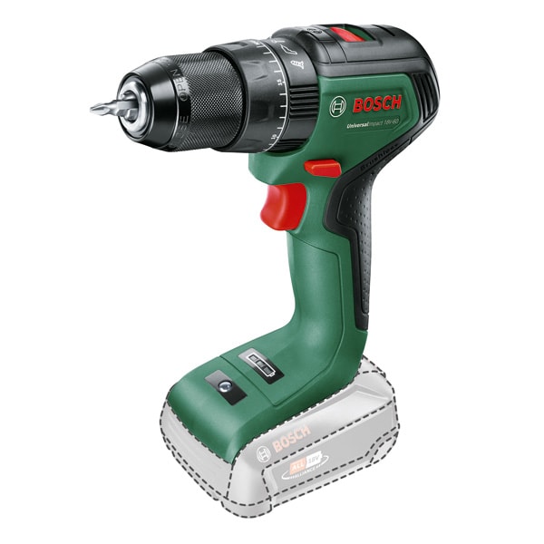Bosch DIY Slagboremaskin Uni 18V-60 2X2,0Ah