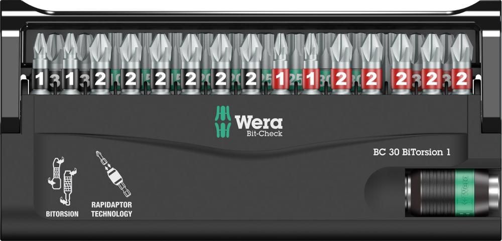 Wera Bitssett BiTorsion 1, Pz, Ph, Tx 30 stk
