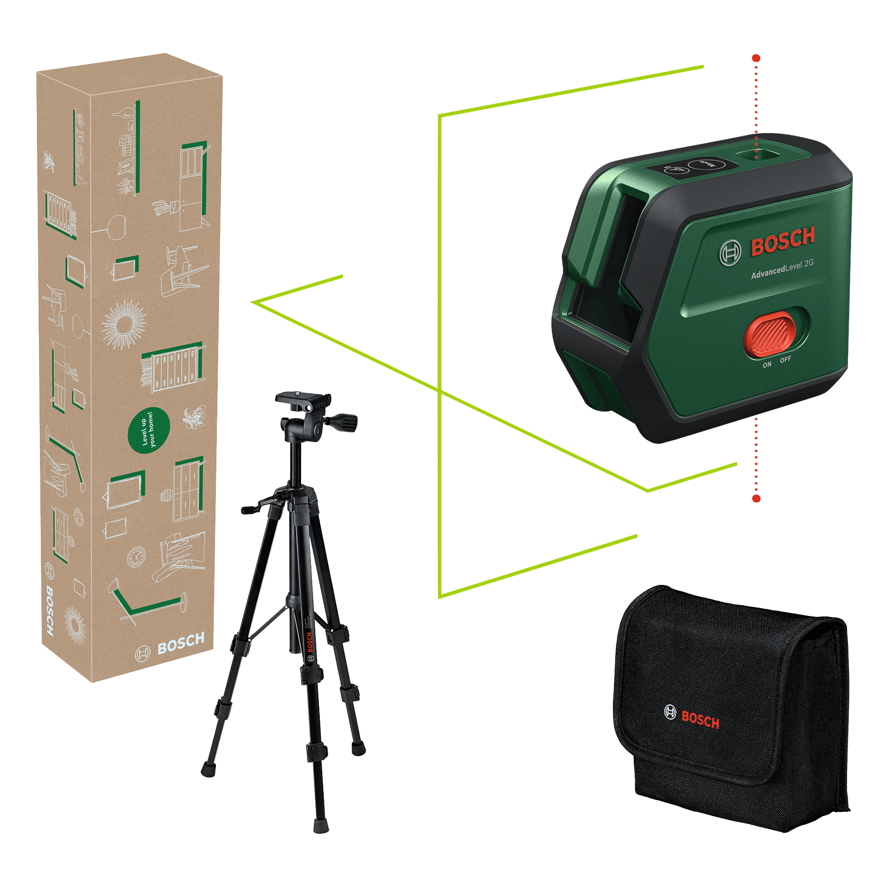 Bosch DIY Krysslaser Advancedlevel 2G Med TT120 E