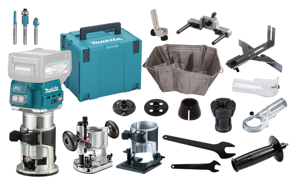 Makita Multifräs XGT 40V Solo Inkl Fräsgrepp