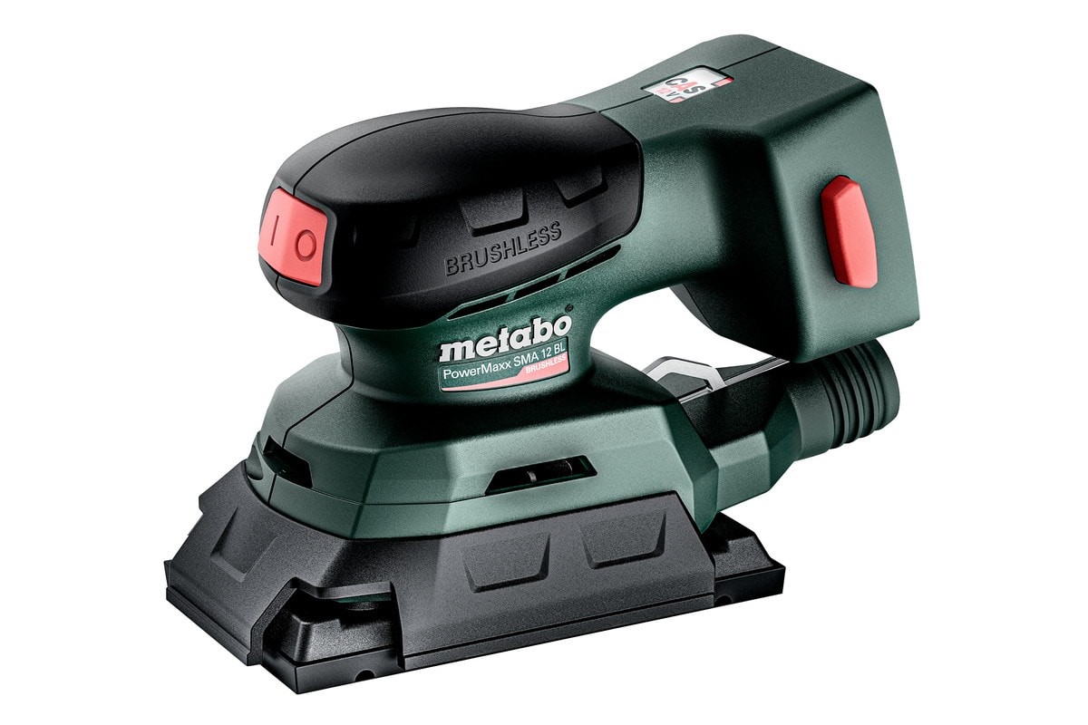 Metabo Planslip PowerMaxx SRA 12v BL Set med slipskivor utan batteri & laddare i Metabox 215