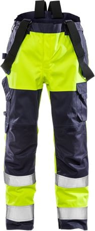 Fristads Skalbyxa Flam Kl 2 2152 FLR Gul/Marinblå XL