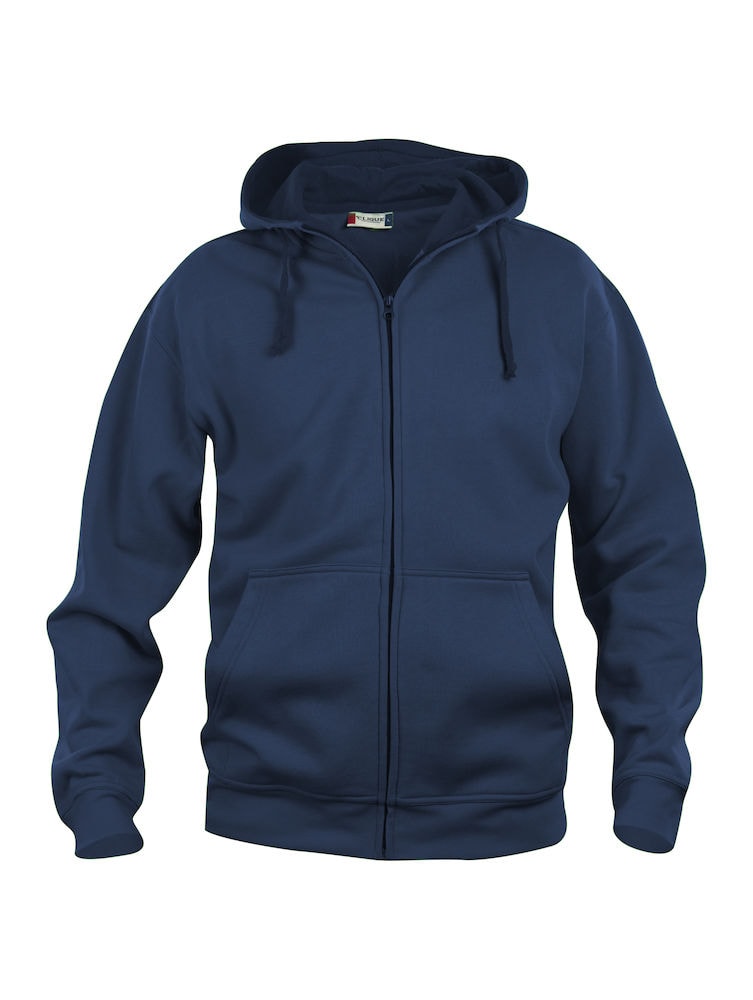 Clique Basic Hoody Fullzip Herr Mörk Marin