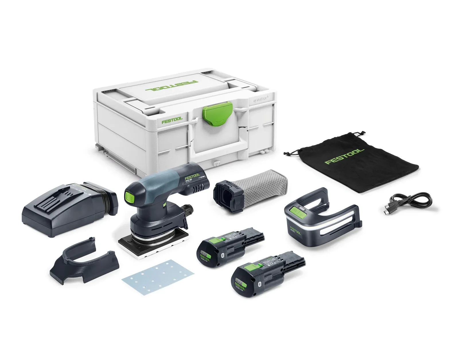 Festool Batterislip Rektangulär RTSC 400 3,0 I-Plus med Batteri & Laddare