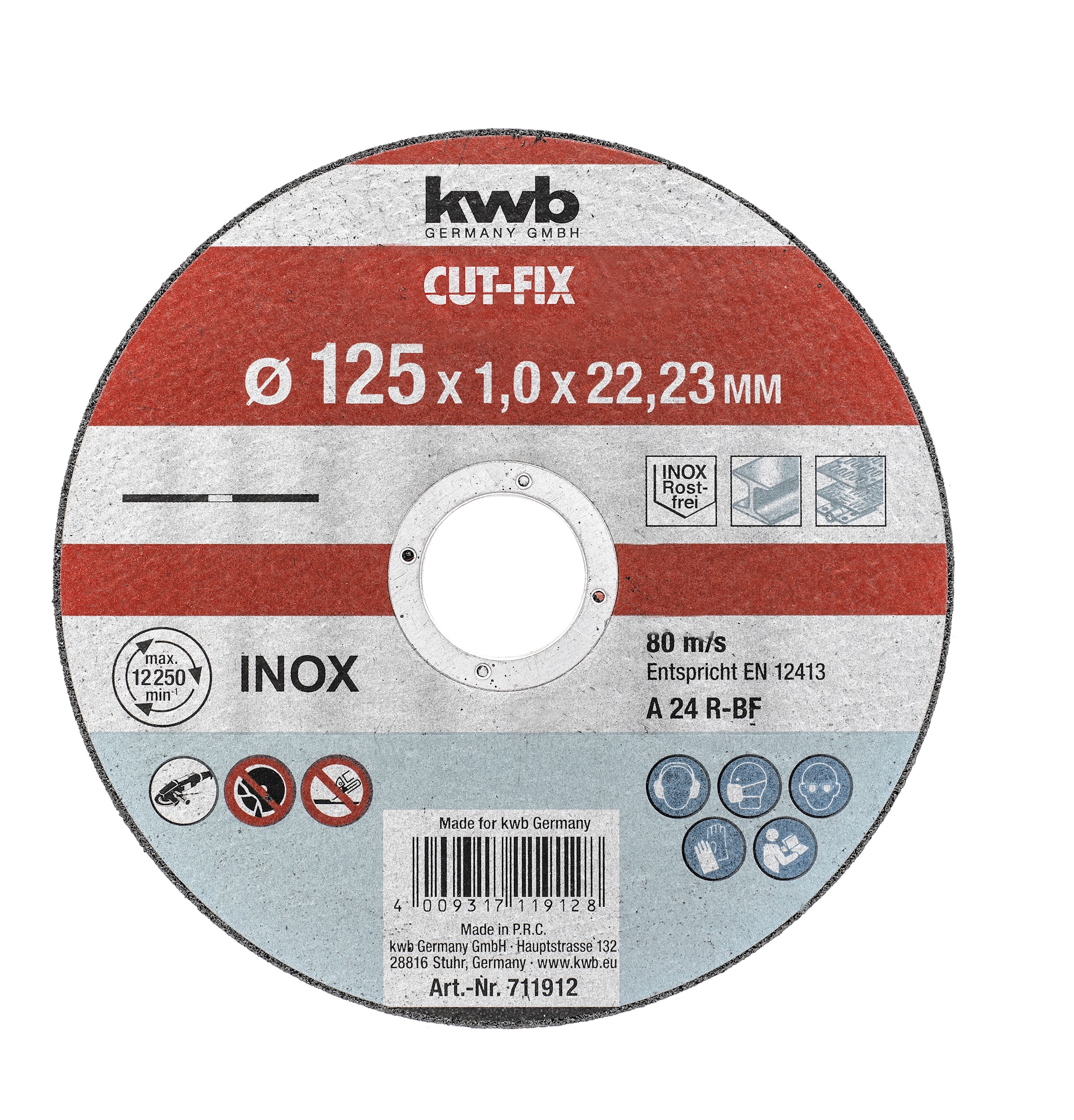 KWB Kappeskive, Cut-Fix, Ø125×1,2 mm