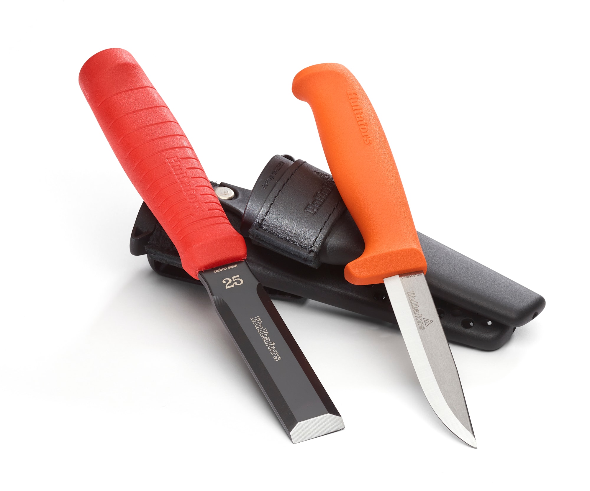 Hultafors Tuplakotelo EDC 25 & HVK, taltta ja puukko