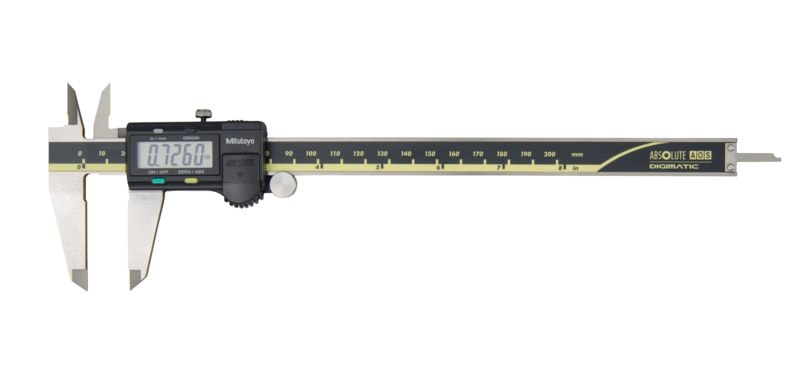Mitutoyo ABSOLUTE AOS Digimatic Caliper 500-172-30 0-8in, 0,0005in, flat skaft, friksjonsrulle, datautgang