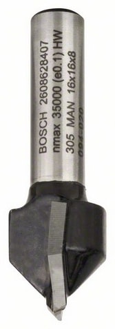 Bosch V-urajyrsin HM, 16x16x8 mm, 90°