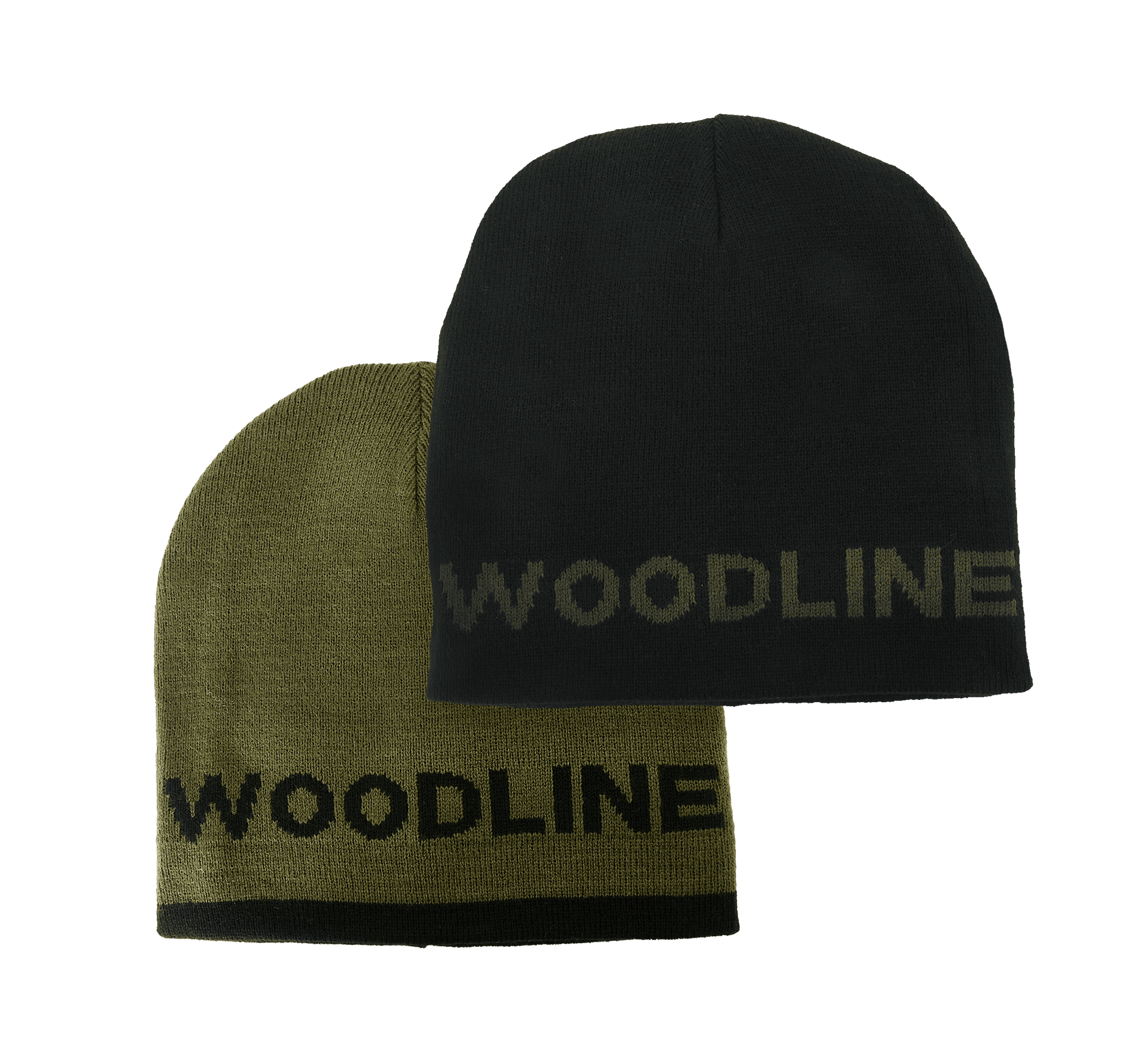 Woodline Mössa Vändbar Grön/Svart